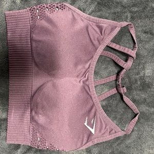 GymShark purple strappy sports bra, S
